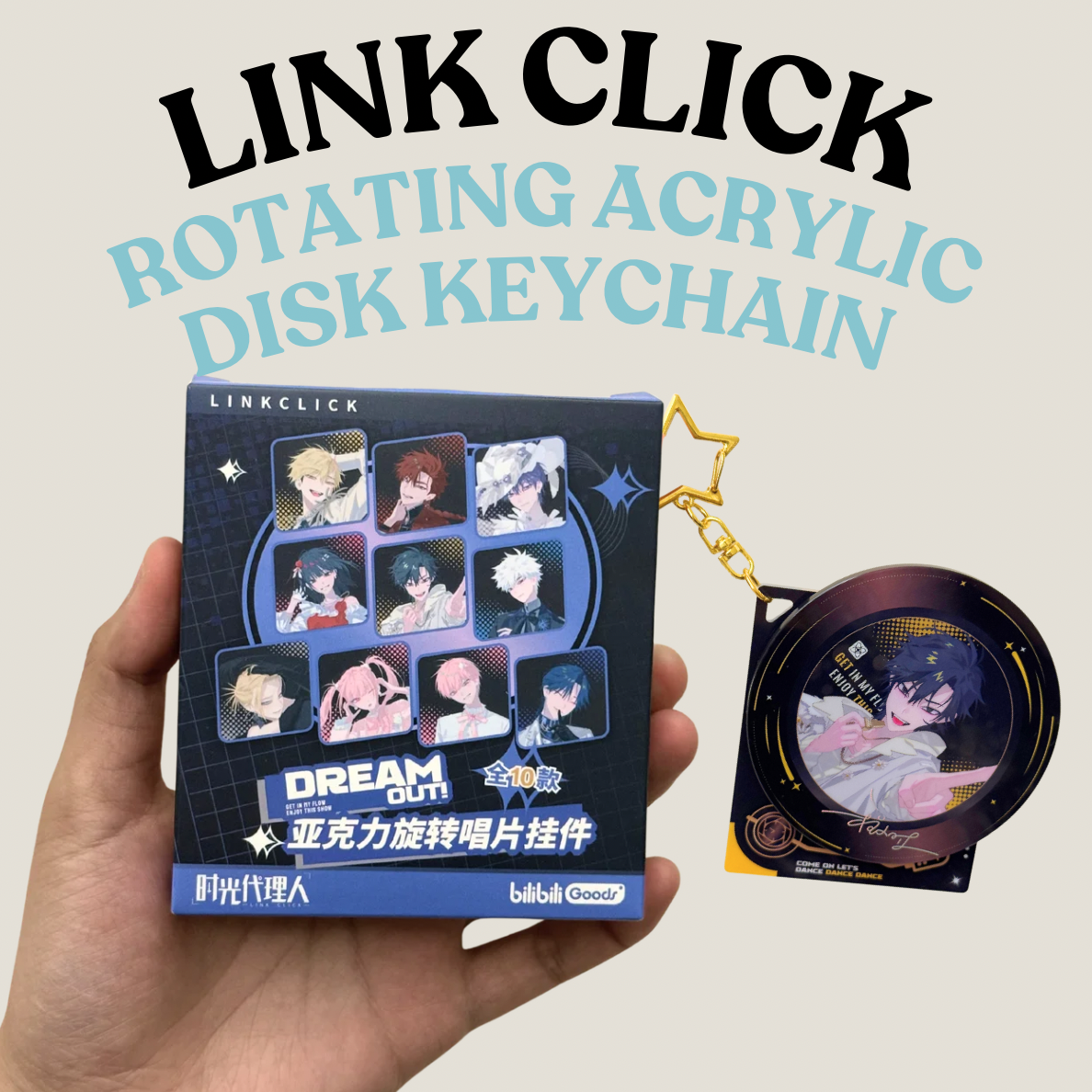 [PRE-ORDER] Link Click Official Merch Acrylic Rotating Character Keychain 1 of 10